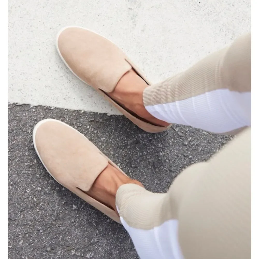 BIRDIES Swift Slip-on Sneaker In Shell Suede Size 7